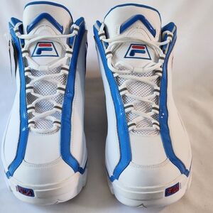 Fila White and Blue High-Top Sneakers Grant Hill 2 size 15 mens..